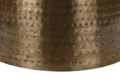 Drum Accent Side Table, Hammered Texture