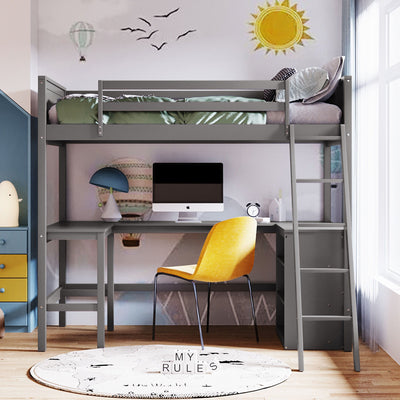 Loft Bed With Shelves With Desk