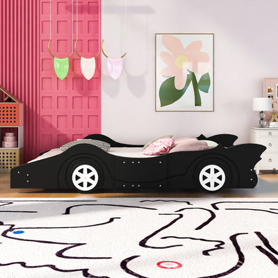 Race Car Shaped Platform Bed & Wheels