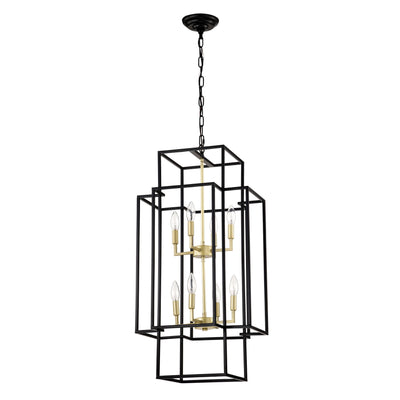 8 Light Lantern Chandelier Lighting, Entryway Chandeliers For High Ceilings, Chandeliers For Dining Room, Foyer, Entry, Staircase, Hallway, Height Adjustable (E12 Bulbs Not Included)