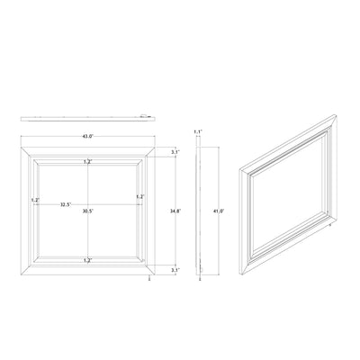Skye - Marble Mirror - White