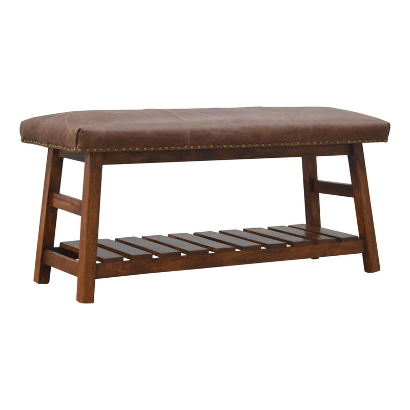Buffalo - Hide Hallway Bench - Brown