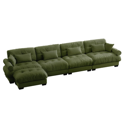 Super Comfort Oversized Modular Sectional Sofa With Movable Ottoman