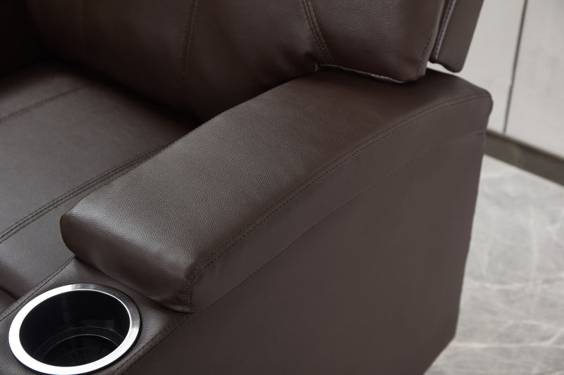 Modern Recliner Chair With Cup Holders, Remote Control