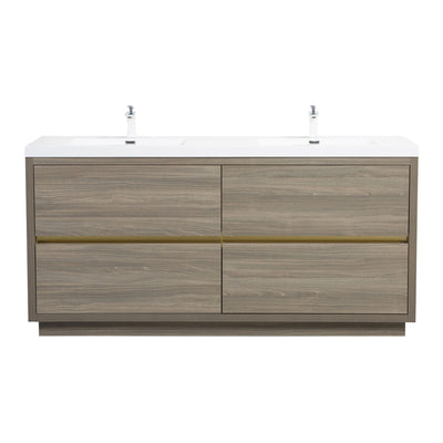 Bathin Freestanding Bathroom Vanity With Double Sinks, Bathroom Storage Vanity Cabinet With Stone Resin Countertop And Soft Close Drawers