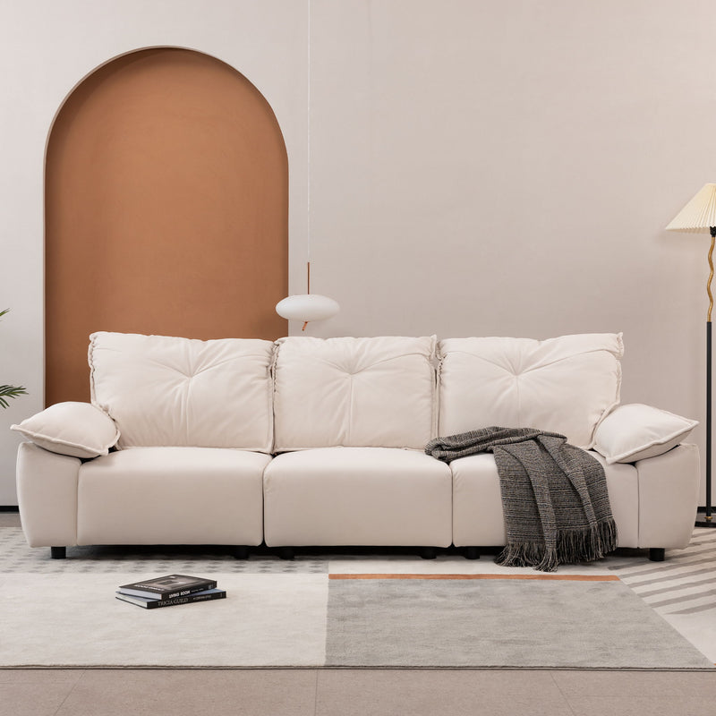 Modern Sofa With Removable Pillowcase And Backrest