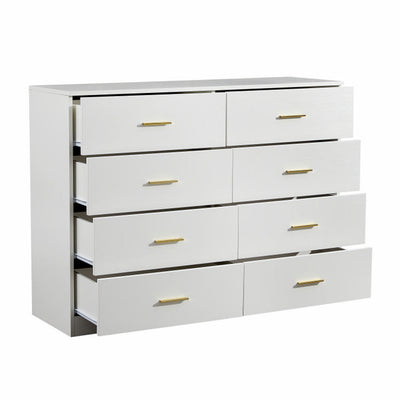 Modern Drawer Dresser For Bedroom, Ample Storage Wide Chest Of Drawers