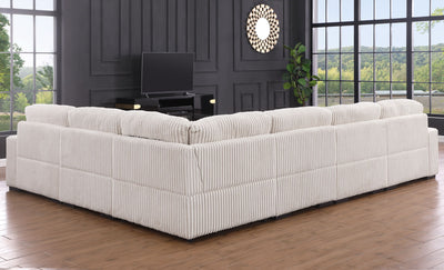 Nadine - Corduroy Modular Corner Sectional Sofa With Left Facing Chaise