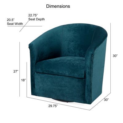 Eden - Swivel Chair With Microfiber Upholstery And Hardwood Frame