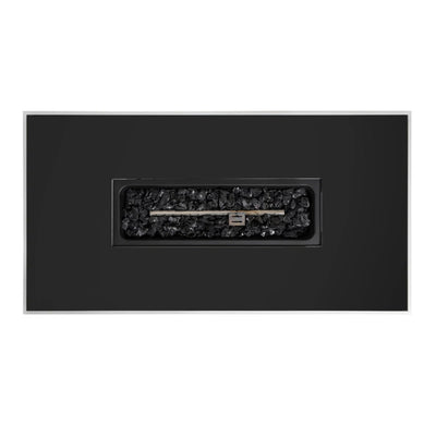 Outdoor 43" Rectangular Fire Pit Table With Adjustable Flame Control - White