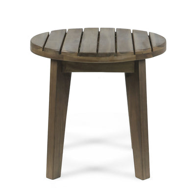Outdoor Acacia Wood Side Table With Weather Resistance