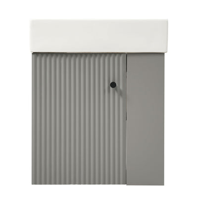 Modern Floating Bathroom Vanity With Ceramic Basin Perfect For Small Bathrooms