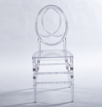 Dining Chair, Plastic Seat, Welding Chair (Set of 4) - Transparent