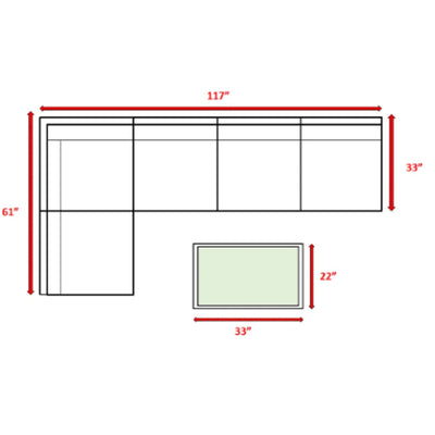 Comfortable Modern Patio Rattan Sectional Set With Cushions