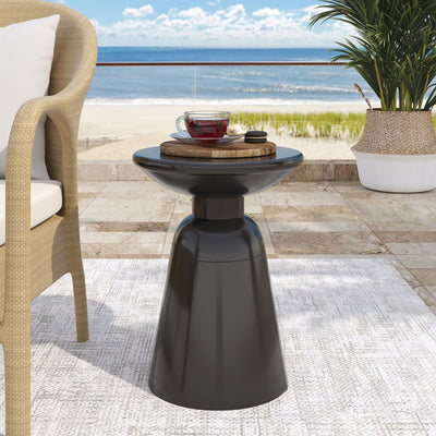 Outdoor Modern Metal End Large Table
