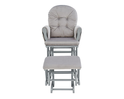 Mason - Glider And Ottoman Gray Wood