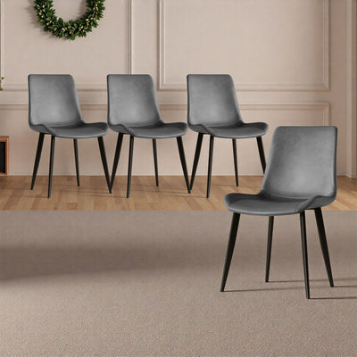 Modern Dining Chairs Ergonomic Design For Kitchen (Set of 4)