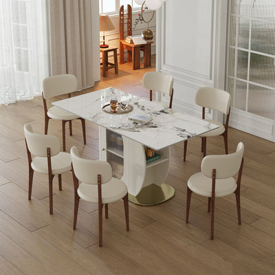 Dining Table Set With Storage, Includes Chairs For Kitchen