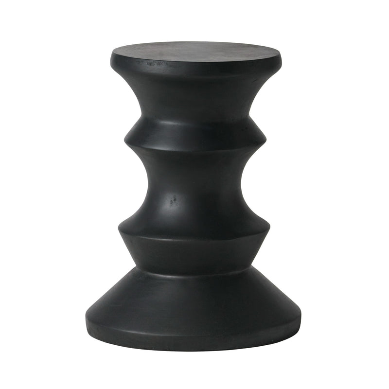Side Table Modern Concrete Accent Piece - Black