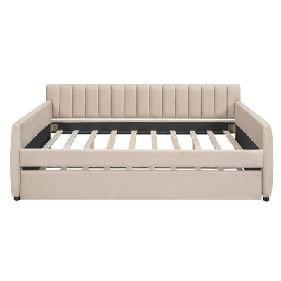 Upholstered Daybed With Slat Support