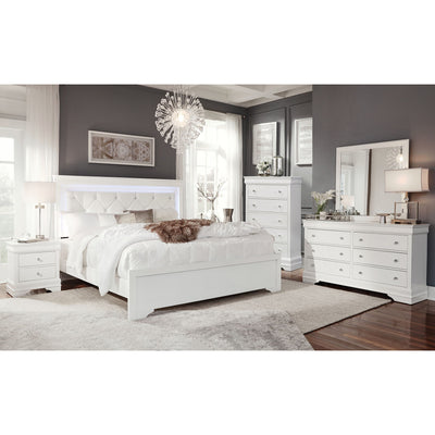 Shaker - Bed With LED Lighting And Crystal Inspired Tufted Headboard