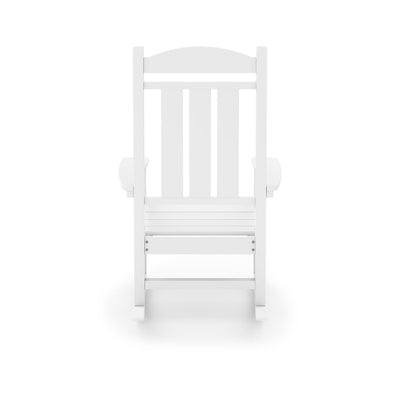 Traditional Porch Rocker Classic HDPE Poly Lumber For Porch, Patio, And Garden Comfort