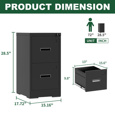 Modern Drawer Metal Vertical File Cabinet With Lock And Card Slot For Office