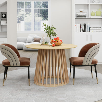 Modern Round Coffee Table With Grille Moldin