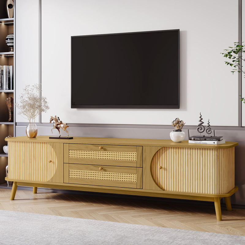 Rattan TV Stand For Tvs Up To 75&