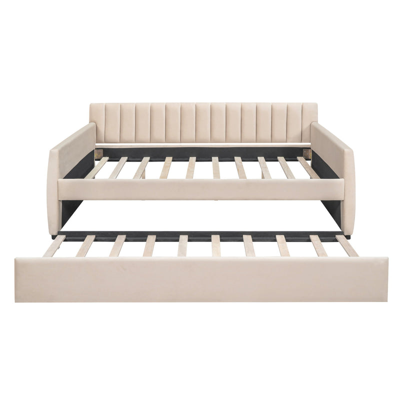 Upholstered Daybed With Slat Support