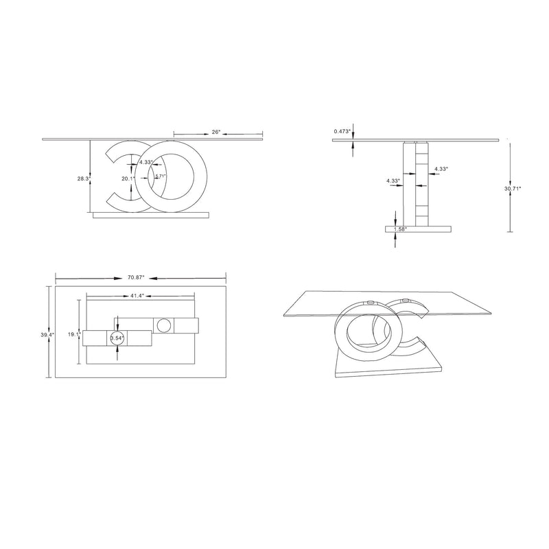 Aston - Dining Table - Black