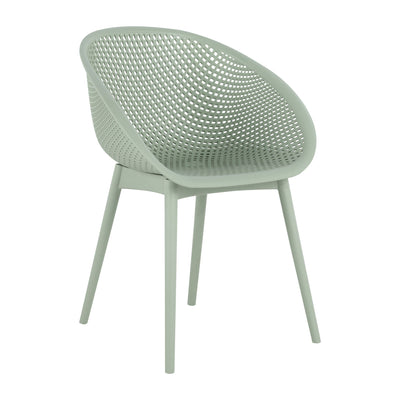 2 Piece Durable Single Chair With Mesh Hollow Out Design
