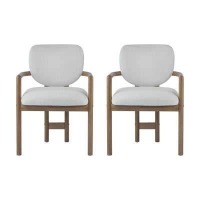 Upholstered Arm Dining Chairs (Set of 2)