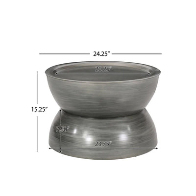 Sparling - Modern Iron Hourglass Coffee Table