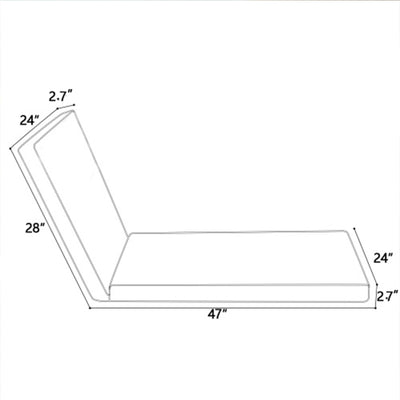 2 Piece Outdoor Chaise Lounge Chair Cushion Set With Pillow, Replacement Patio Seat Cushions - Apple Green