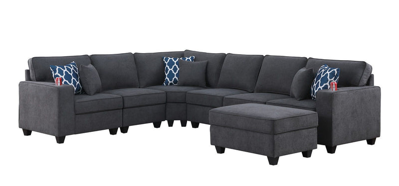 Cooper - Sectional Sofa With Ottoman And Cupholder