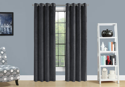 2 Pieces Set, Curtain Panel, Room Darkening, Grommet, Contemporary & Modern