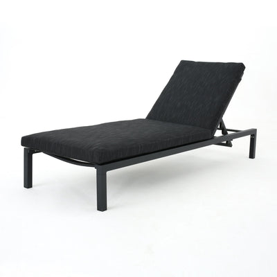 Modern Chaise Lounge With Wate Resistant Fabric Cushions