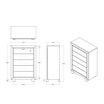 Skye - Marble Chest - White