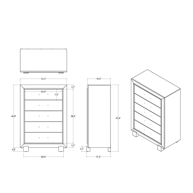 Skye - Marble Chest - White