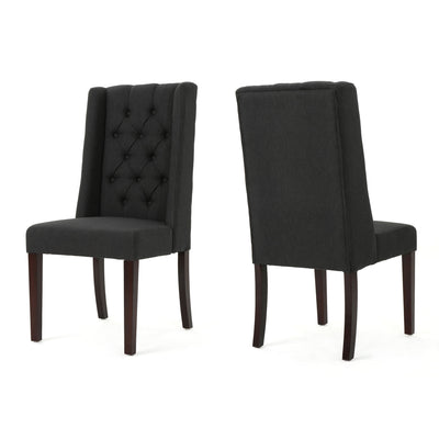 Sophisticated Tufted Dining Chair With High Back Design