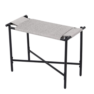 Handwoven Paper Rope Foot Rest Shoes Stools Ottomans For Entryway