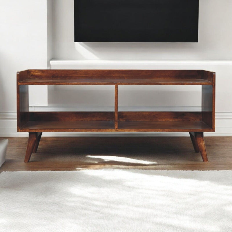 Open Top Media Unit - Brown