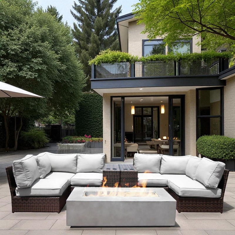 Outdoor Elegance Conversation Set With Fire Pit
