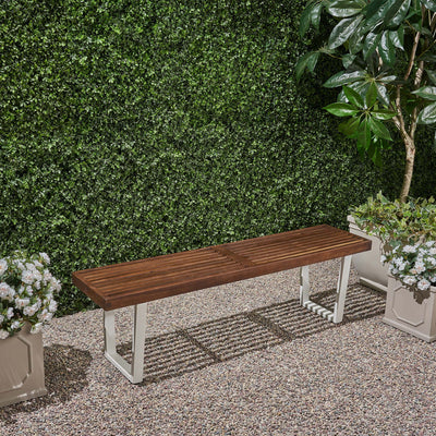 Intrinsic - Outdoor Dining Bench With Slat Top