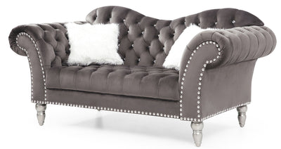 Elegant Round Arm Loveseat