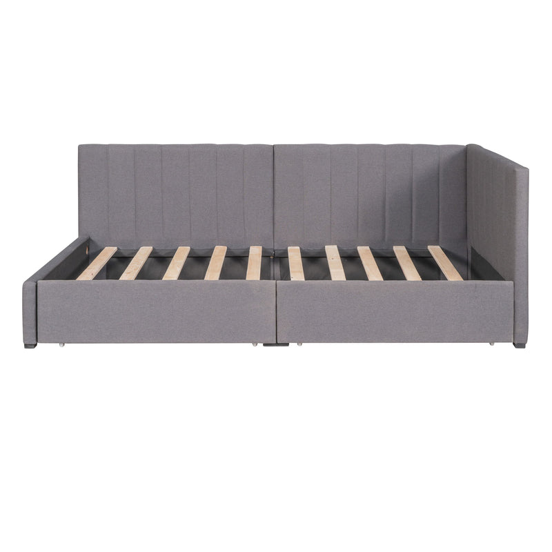 Upholstered Daybed, Sofa Bed Frame, No Box Spring Needed