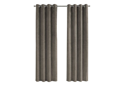 2 Pieces Set, Curtain Panel, Room Darkening, Grommet, Contemporary & Modern