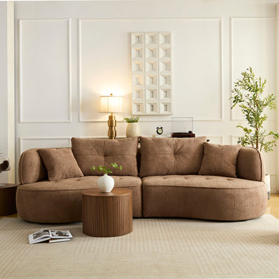 Modular Sofa, Durable Fabric, Solid Wood Frame, High Density Sponge Padding, Seating For 4