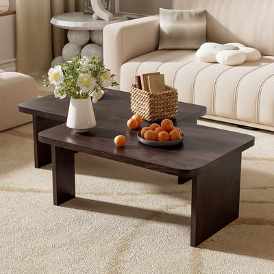 Modern Minimalist Coffee Table Set With Splicing Design